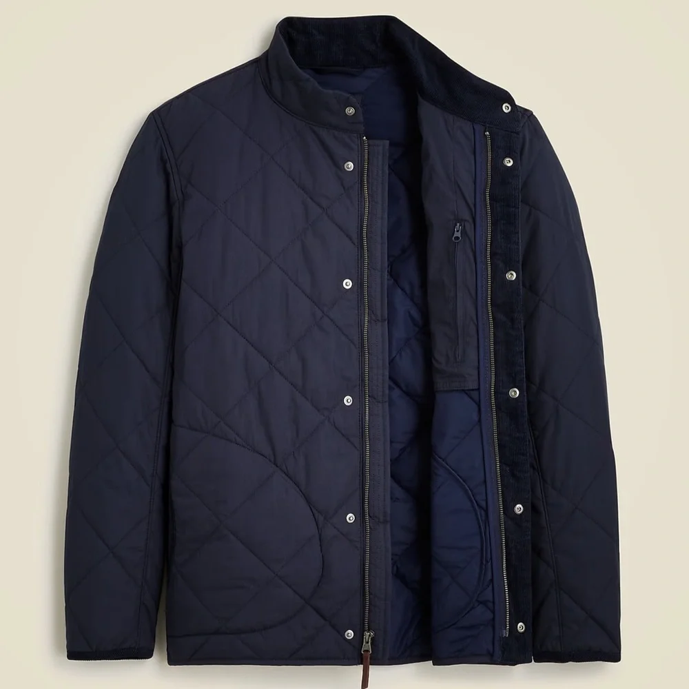 J.Crew Sussex quilted jacket with PrimaLoft® Newport Navy